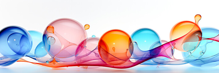 Bunte Seifenblasen als Hintergrund. Generiert mit KI - obrazy, fototapety, plakaty