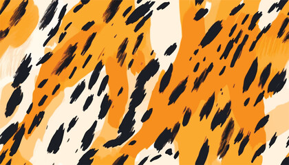 Trendy abstract tiger striped print with dots. Modern fashionable template for design