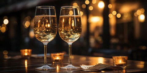 Close-Up Photograph of Wine Glass with bokeh blurred background
