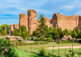 Fototapeta na wymiar Baths of Caracalla (Terme di Caracalla) ruins in Rome, Italy
