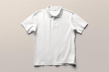 white polo shirt on a cream background