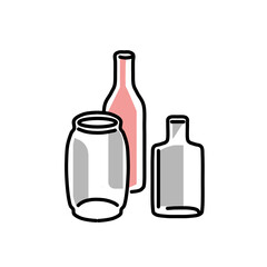 set of bottles