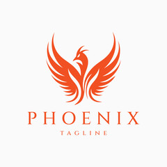 Phoenix logo design vector illustration