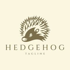 Hedgehog logo design vector illustration