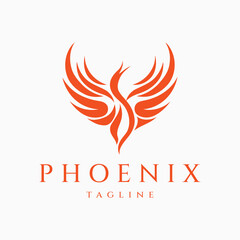 Phoenix logo design vector illustration
