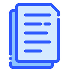 document icon in bluetone style