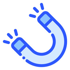 magnet icon in bluetone style