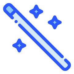 magic wand icon in bluetone style