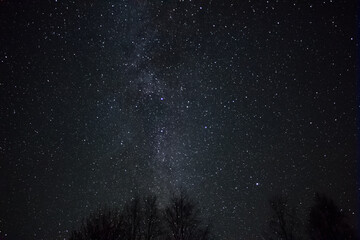 Starry night with milky way galaxy