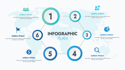 Infographic template for presentations and features data visualization includes a process chart with diagrams, steps, options. The concept for marketing through illustrations for drive to success.