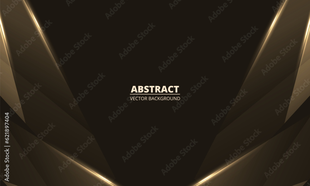 Aufkleber abstract futuristic dark brown background with dynamic glowing arrows and lines. vector illustration