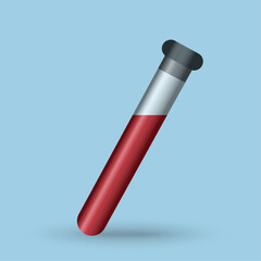 Blood test tube in vector illustration 