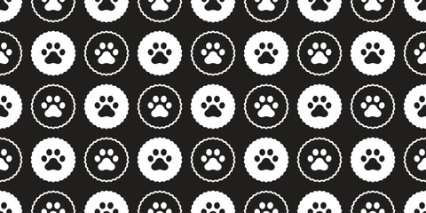 dog paw seamless pattern footprint polka dot cat kitten french bulldog vector puppy pet breed cartoon doodle gift wrapping paper tile background repeat wallpaper illustration design isolated