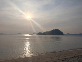 sunset over the sea