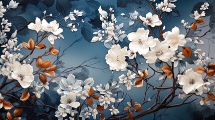background about white flowers