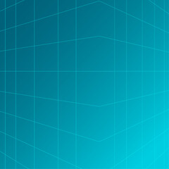 Visualizing the Future Geometric Grid Vector Background with Blue Mesh and Perspective Grid Wireframe