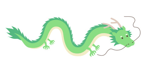 Fototapeta premium 辰年 竜 年賀状 2024正月イラスト