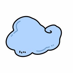 hand drawn cartoon doodle style of a cloud