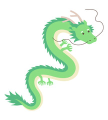 Obraz premium 辰年 竜 年賀状 2024正月イラスト