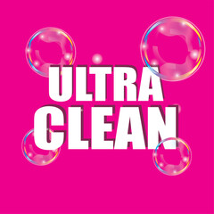 Ultra clean, soap bubble icon vector illustration symbol	