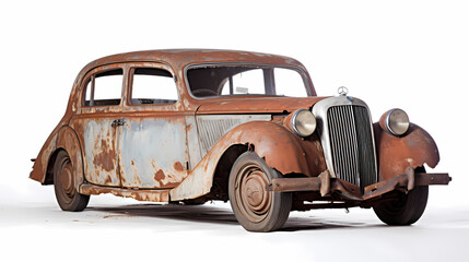 Rusty old-timer car - obrazy, fototapety, plakaty