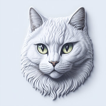 Glimmers of Innocence: The Endearing Gaze of a White Cat!