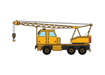 color children construction mounted crane truck construction vehicle clipart