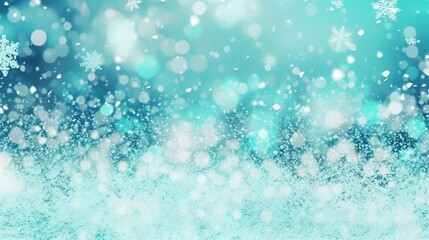 Blue Christmas snowflakes background, Generative ai