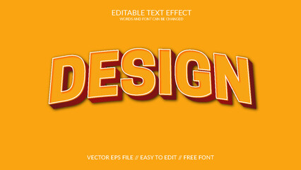 Design 3D Fully Editable Vector Eps Text Effect Template 