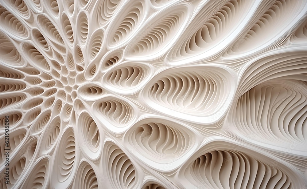 Poster biomimicry organic minimalist structure capillary pattern background. generative ai.