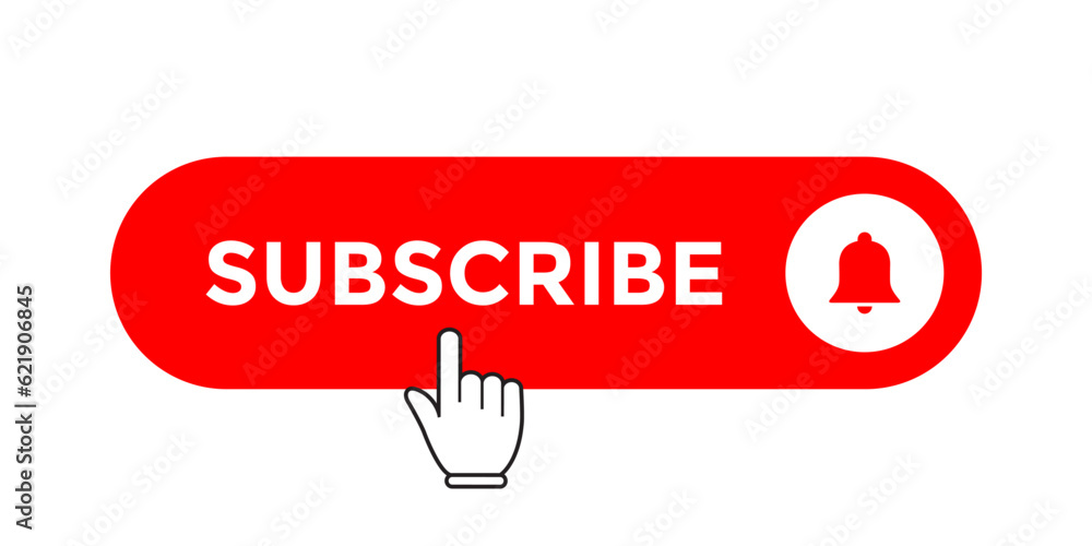 Poster subscribe button icon vector. subscription element for promotion