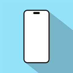 Smartphone screen mockup icon vector. New mobile phone model illustration