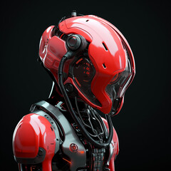 Fototapeta premium Title: Droid Robot Futuristic Machine Robotic 3D Humanoid Artificial Intelligence Technology Cyberpunk Apocalypse