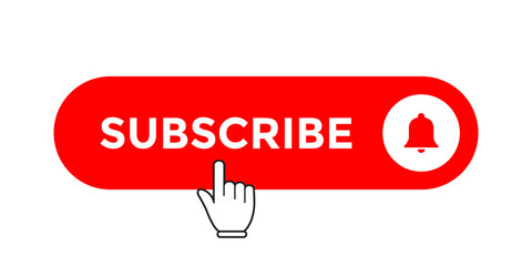 Subscribe button icon vector. Subscription element for promotion
