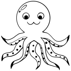 octopus cartoon page