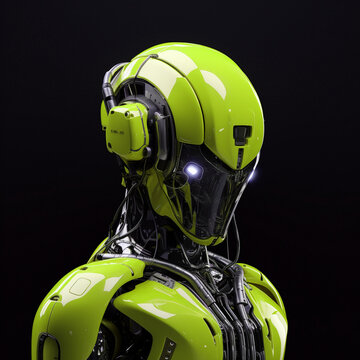 Title: Droid Robot Futuristic Machine Robotic 3D Humanoid Artificial Intelligence Technology Cyberpunk Apocalypse