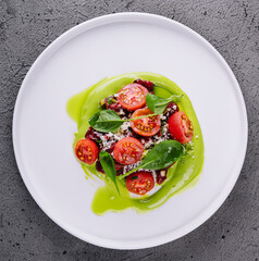 Veal tartare with parmesan and tomatoes