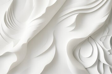 Obraz premium A captivating white backdrop adorned with a breathtakingly beautiful and meticulously crafted design, evoking a sense of awe and admiration. 