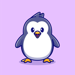 Cute Penguin Standing Cartoon Vector Icon Illustration.
Animal Nature Icon Concept Isolated Premium Vector. Flat
Cartoon Style