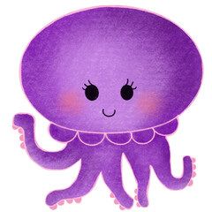 pink or purple octopus
