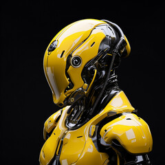 Title: Droid Robot Futuristic Machine Robotic 3D Humanoid Artificial Intelligence Technology Cyberpunk Apocalypse