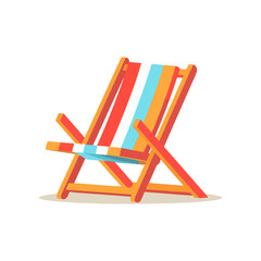 beach chair vacation vector