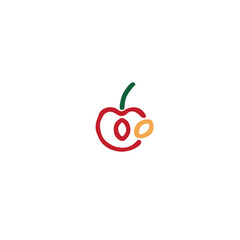 Apple fruit logo