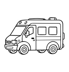 Obraz na płótnie Canvas Ambulance coloring page - Coloring book for kids
