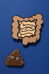 Concept of health care, stomach and intestinal problems