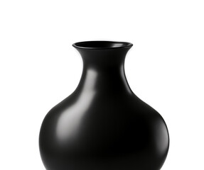 Black Pitcher Isolated on White Background