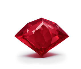 Red Diamond Isolated on White Background