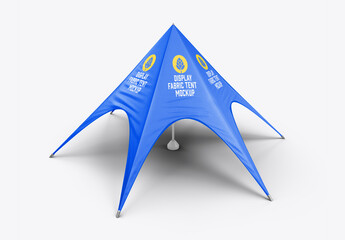 Fabric Display Star Tent Mockup