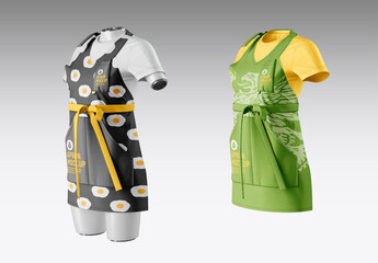 Women's Apron with Mannequin Mockup