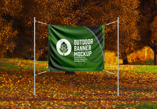 Outdoor Banner Scene Mockup